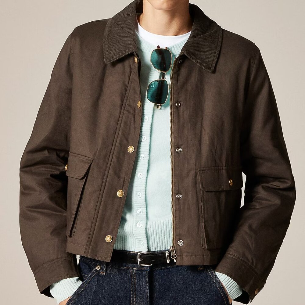 J. Crew Cropped Barn Jacket - Small - NWT - Picture 4 of 10